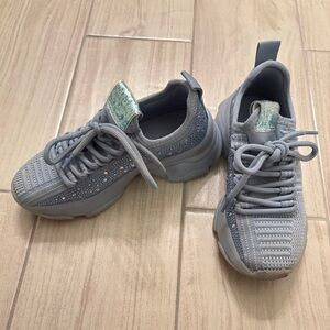 Blue Steve Madden girls rhinestone sneakers. Size 13c